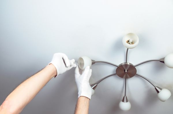 Chandelier Bulb Installation in Glenview